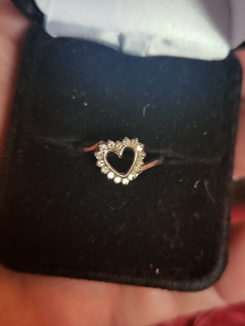 14kt Real Diamonds Heart Ring Size 7